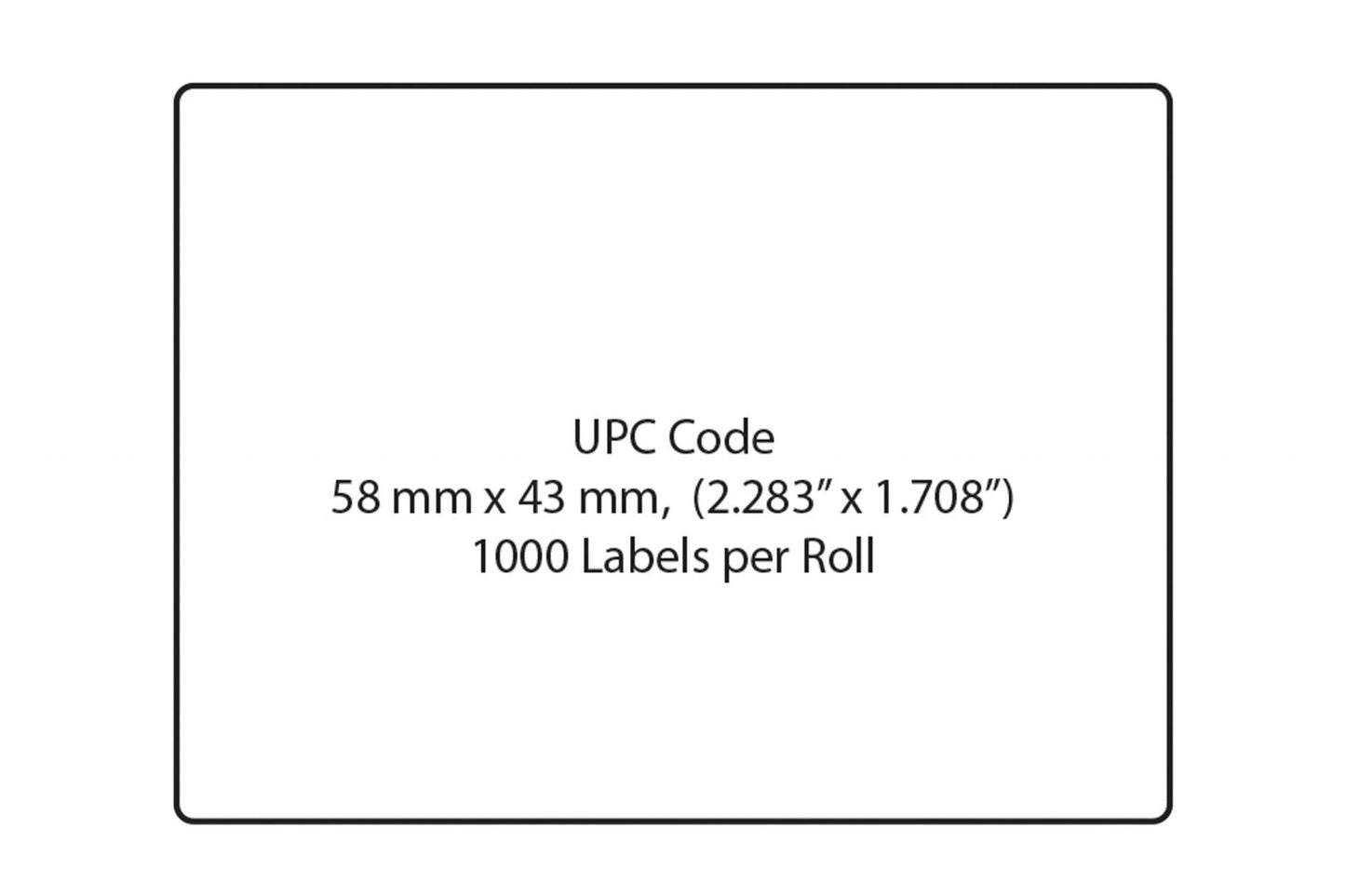 BL-6900 Blank, UPC Barcode, Direct Thermal Label