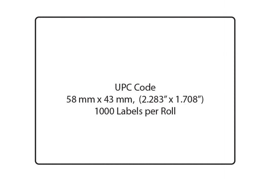 BL-6900 Blank, UPC Barcode, Direct Thermal Label