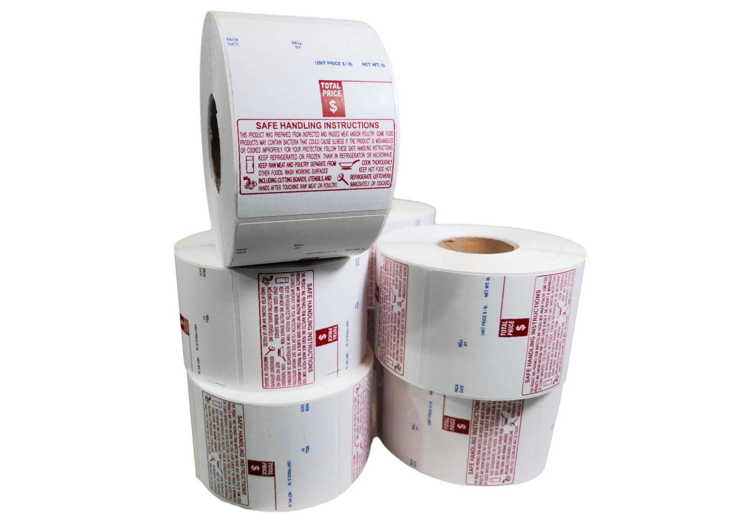 Safe Handling UPC Barcode Direct Thermal Label Compatible With Digi Scale