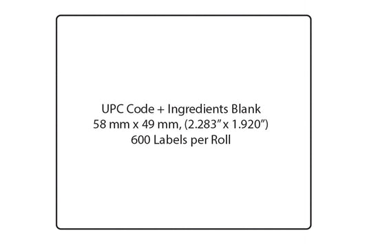 TL-4900 Blank, UPC Barcode, Direct Thermal Label